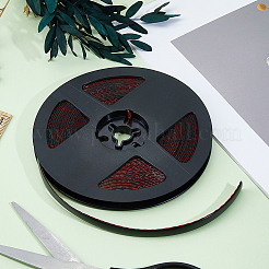 1ロール 6m PVCプラスチックエッジバンド  DIYテーブル用の粘着ベニヤエッジトリム  戸棚  家具  装飾トリム  ブラック  9~10x1.5mm&nbsp;FIND-GF0008-64A-03