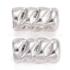 チベット風合金ビーズ  鉛フリー＆カドミウムフリー  コラム  アンティークシルバー  21.5x12.5mm  穴：4mm&nbsp;TIBE-I025-15AS