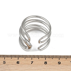 304ステンレススチールカフリング  ステンレス鋼色  16mm  usサイズ8 1/2(18.5mm)&nbsp;RJEW-P153-05P