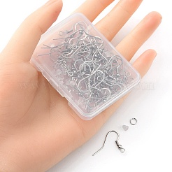 50Pcs 304 Stainless Steel French Hooks with Coil and Ball&nbsp;STAS-YW0001-54
