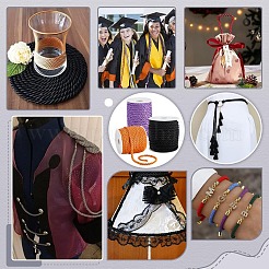 3 Rolls 3 Colors Polyester Braided Cord&nbsp;OCOR-PH0006-31A
