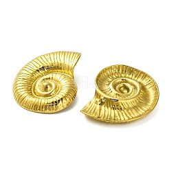 女性用 304 ステンレススチール製コンクスタッドピアス  左右  18KGP本金メッキ  46.5x36mm&nbsp;EJEW-A117-03G