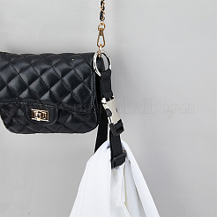 ナイロン調節可能なバッグ荷物ストラップ  亜鉛合金クラスプ付き  プラチナ  232~335x25mm&nbsp;FIND-WH0418-47P
