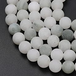 天然天山翠珪岩ビーズ連  ラウンド  艶消し  8~8.5mm  穴：0.7mm  約45個/連  15.04''（38.2センチメートル）&nbsp;G-G305-A02-8mm