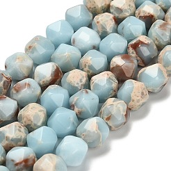 Dyed Natural Howlite Imitation Shoushan Stone Beads Strands&nbsp;G-G203-08F
