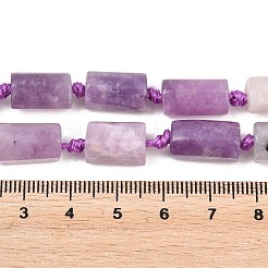 Natural Lepidolite/Purple Mica Stone Beads Strands&nbsp;G-A314-A03-01