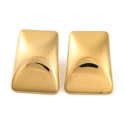 イオンプレーティング（IP）304ステンレススチールスタッドピアス  台形  14KGP本金メッキ  28x21mm&nbsp;EJEW-G395-06G