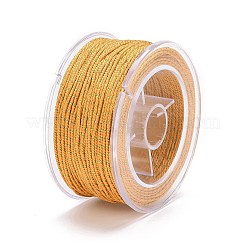 ポリコットンコード  編組ロープ  メタリック糸付き  壁掛け用  工芸  ギフト包装  オレンジ  1.2mm  約27.34ヤード（25m）/ロール&nbsp;OCOR-E027-02B-19
