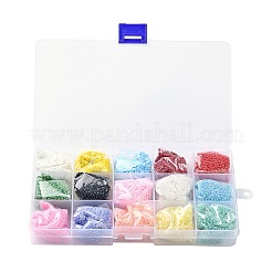 180G 15 Colors Glass Seed Beads&nbsp;SEED-JQ0003-01B-2mm