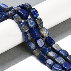 天然石ラピスラズリビーズ連売り  直方体の  14~15x10~11x10~11mm  穴：0.5mm  約27~29個/連  15.91''~16.14''（40.4~41センチメートル）&nbsp;G-M403-D03-01