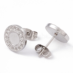 Non-Tarnish 304 Stainless Steel Stud Earring Findings&nbsp;LS-EJEW-G338-01P