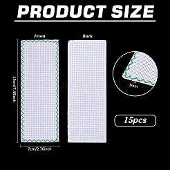 クロスステッチ用の綿のブックマーク  長方形  シーグリーン  190x70x1mm&nbsp;DIY-WH0759-26E