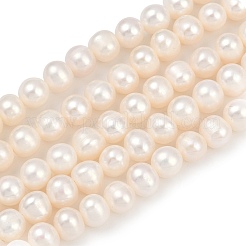 Natural Cultured Freshwater Pearl Beads Strands&nbsp;PEAR-I007-07X-03A