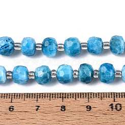天然石アパタイトビーズ連売り  シードビーズで  多面カット  ロンデル  7~8.5x5~7mm  穴：1mm  約44~56個/連  14.96~15.55インチ（38~39.5cm）&nbsp;G-T144-A01-08