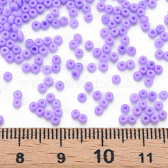 13/0 ガラスシードビーズ  マカロンカラー  丸い穴  ラウンド  暗紫色  13/0  2~2.3x1.5mm  穴：0.8mm  約450 G /袋&nbsp;SEED-T005-14A-A17