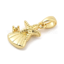 Rack Plating Leaf Brass Pendants&nbsp;KK-S407-08G