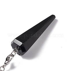 Mixed Gemstone Hexagonal Pointed Cone Dowsing Pendulum Pendants&nbsp;G-G983-05P