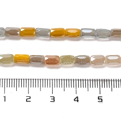 電気メッキガラスビーズセット  多面カット  コラム  ゴールド  6~6.5x4mm  穴：0.8mm  約80個/連  20.12~20.24インチ（51.1~51.4cm）&nbsp;EGLA-D030-08F