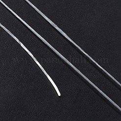 (不良見切りセール：スプールの形状が崩れていました) 60m 日本製平弾性クリスタルストリング  弾性ビーズ糸  ストレッチブレスレット作り用  ホワイト  0.7mm  約65.62ヤード（60m）/ロール&nbsp;EW-XCP0001-11