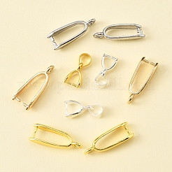 24個 6スタイルラックメッキ真鍮アイスピックピンチベイル  長持ちメッキ  ミックスカラー  10~18x5.5~8x3~4mm  穴：1.6mm  ピン：0.8~1mm  4個/スタイル&nbsp;KK-FS0001-64
