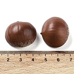 不透明樹脂デコデンカボション  イミテーションナット  栗  ココナッツブラウン  25.5x23x14.5mm&nbsp;RESI-H156-02-24