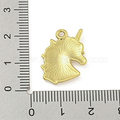 イオンプレーティング（IP）304ステンレスペンダント  ユニコーンチャーム  18KGP本金メッキ  22x16x2mm  穴：1.5mm&nbsp;STAS-I307-572G