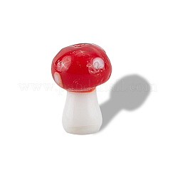 50Pcs Mushroom Handmade Lampwork Beads Strands&nbsp;LAMP-LT0001-06B