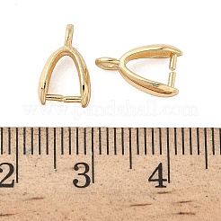 Rack Plating Brass Ice Pick Pinch Bails&nbsp;KK-Z030-05D-G-01