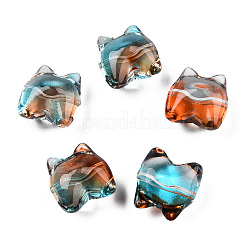 Transparent Spray Painted Glass Beads&nbsp;LS-GLAA-N035-034-G02