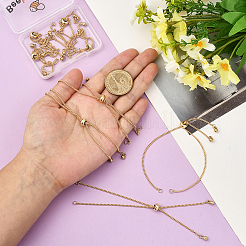 10Pcs Brass Curb Chain Slider Bracelet Makings&nbsp;AJEW-BBC0002-53G