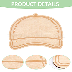 3Pcs 3 Colors MDF Hat Templates&nbsp;DIY-CN0003-35