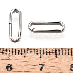 304ステンレススチールクイックリンクコネクター  楕円形のリング  変色しない  ステンレス鋼色  12.2x4.1x2mm&nbsp;LS-STAS-T064-90P