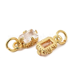 Brass Micro Pave Cubic Zirconia Pendants&nbsp;KK-A289-01G