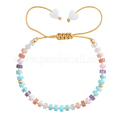 Chakra Natural Shell & Natural & Synthetic Mixed Gemstone Beads Braided Bead Bracelets&nbsp;ZA7321-1