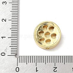 真鍮製エナメルビーズ  フラットラウンド  鉛フリー＆カドミウムフリー  長持ちメッキ  18KGP本金メッキ  ラックめっき  混合図形  15x4.5mm  穴：1.4mm&nbsp;KK-L239-064G