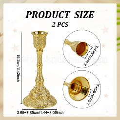 2Pcs Zinc Alloy Candle Holders&nbsp;AJEW-PH0007-97B