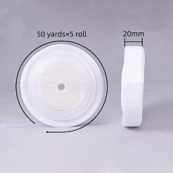 薄地オーガンジーリボン  結婚式の装飾のための広いリボン  ホワイト  3/4インチ（20mm）  25ヤード（22.86M）&nbsp;RS20mmY001