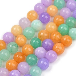 Natural Dyed White Jade Beads Strands&nbsp;G-NH0045-01B