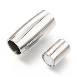 変色しにくい304ステンレススチール製のマグネット留め具と接着端  コラム  ステンレス鋼色  18x9mm  穴：5mm&nbsp;STAS-C020-01P