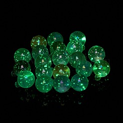 Luminous UV Plating Transparent Rainbow Iridescent Acrylic Pendants&nbsp;LACR-K001-03