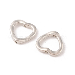 Ccbプラスチックビーズフレーム  ハート  プラチナ  13x14x3mm  穴：1.4mm  内径：8x9mm&nbsp;CCB-N006-49P