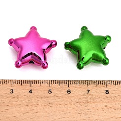 UVメッキアクリルビーズ  スター  ミックスカラー  24.5x26x11.5mm  穴：3mm&nbsp;AC-CBAEEF4-09