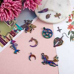 DIY Rainbow Color Pendant Necklace Making Kit&nbsp;DIY-SZ0007-57