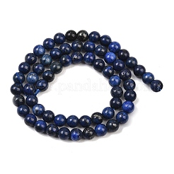 Dyed Natural Lapis Lazuli Round Beads Strands&nbsp;G-M169-6mm-05
