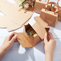 Foldable Kraft Paper Candy Gift Box&nbsp;CON-WH0094-24B