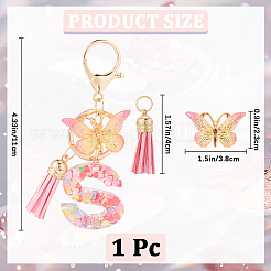 Zinc Alloy Tassel Keychain&nbsp;KEYC-WH20004-12T