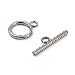 Tarnish Resistant Stainless Steel Ring Toggle Clasps&nbsp;STAS-Q179-01