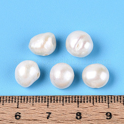 天然な培養された淡水パールビーズ  研磨両側  乳白色  8~11.5x7~9.5x4.5~8.5mm  穴：1.2~1.6mm&nbsp;PEAR-BT0002-03