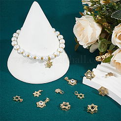 12Pcs 6 Styles Brass Micro Pave Cubic Zirconia Pendants&nbsp;KK-HY0004-49