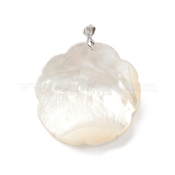 Natural White Shell Pendants&nbsp;BSHE-E029-03P-01